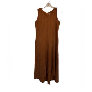 Duluth Trading Co To N Flow Cotton Lyocell Brown Maxi Tank Dress Pockets SZ M